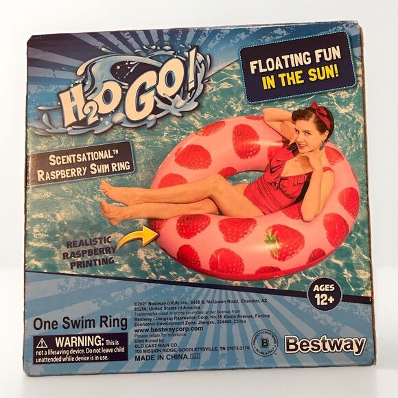 Bestway H2OGO! Scentsational Raspberry Swim Ring Pool Float SEALED - Picture 2 of 8
